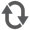 Clockwise Vertical Arrows emoji on HTC